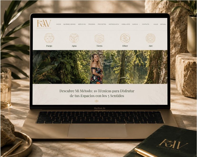 Sitio web en portátil