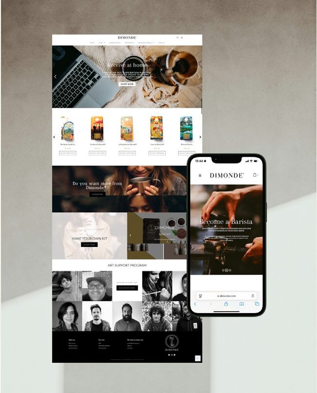 Sitio de Dimonde con café y comunidad