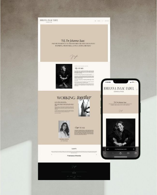 Sitio web de Johanna Isaac